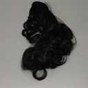 QGZ Ponytail Extension 20 Inch Claw Clip Ponytail Hair Extension Natural Synthetic Curly Wavy Hairpiece for Women Daily Use(Black)