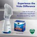 Vicks Sinus Inhaler, Plug-in Non-Medicated Steam Inhaler for Sinus Relief, Allergies, Congestion & Colds, Vocal Steamer, Soothes Nasal & Throat Passages, Works with VapoPads (1 Included)
