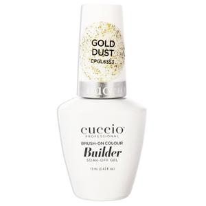 Cuccio Pro Brush-On Colour Builder Soak Off Gel - LED and UV Self-Leveling Lightweight Formula - Camouflages Re-Growth and Corrects Uneven Nail Beds - Base Coat - Gold Dust - 0.43 oz