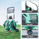 Garden Hose Reel Cart, Hold Up to 75 Ft of 5/8 Inch Hose, Water Hose Reel Cart with Wheels, Mobile Hose Reel Cart For Car Washing, Garden Watering, Outside Use