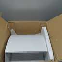 10 Inch Steel Hooded Wall Vent Cover with Screen & Backdraft Damper, White