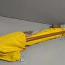 PHI VILLA 7ft Beach Umbrella with Fringe & Sand Anchor, Outdoor Patio Heavy Duty Windproof Portable Tassel Umbrellas for Sand with Push Button Tilt & Carrying Bag, UPF 50+, Yellow