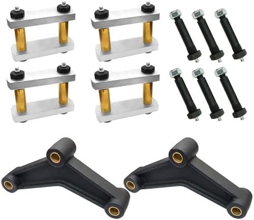 LLANNDER Heavy Duty Greaseable Tandem Trailer Axle Shackle Kit 3.125" Shackles Tandem Axle for Double Eye Springs