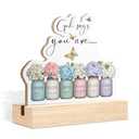 CTYNU Christian Desk Decor Sign, God Says You Are Shaped Wood Sign Plaque with Wooden Stand for Home Office Desk Decor, Religious Inspirational Gift for Women