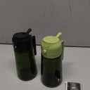 CXINYI - 16oz/470ml Olive Oil Dispenser for Kitchen with Stickers - 2 in 1 Olive Oil Sprayer for Cooking, Air Fryer, and Salad, Black&Green (Light-Proof Kitchen Gadget)