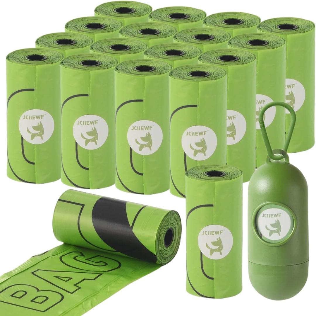 270 Count 13 x 9 Dog Poop Bags Rolls with Holder | Leakproof, Extra Thick & Tear-Resistant Waste Bags for Doggie, Cats & Pets | Unscented, Sturdy & Durable Pet Cleanup Bags for On-The-Go Use
