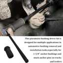 RULLINE 29090 Heavy-Duty Truck Anchor Pin Bushing Removing Replacement Tool Kit Compatible with 1-3/8 Anchor bushings 11-1/2" Long Drive