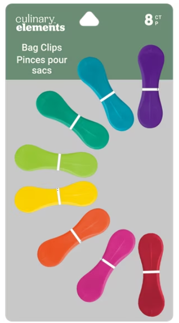 Rainbow Bag Clips 8 Count