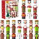 GoFujuco 10 Pack Christmas Crackers for Kids, No Snap Christmas Table Favors Includes Party Hat, Jokes & Gifts, Xmas Gifts Prizes for Holiday Party Decorations