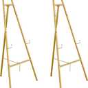 Gold Easel Stand for Sign, Heavy Duty Easel, 4-Tier AdjustableArt Easel for Painting, Wedding Sign 2pc