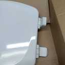 Mayfair Linden Slow Close Toilet Seat, Non Slip Heavy Duty Wood, Easy Install, Elongated, White