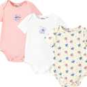 Disney Baby Viscose Made from Bamboo 3-Pack Short Sleeve Bodysuits Nb-Inf