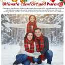 Berlune Christmas Scarf with Fringe Bulk Winter Soft Scarves for Women Men with Xmas Gift Boxes for Christmas Winter Party (Plaid)