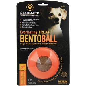 Starmark Everlasting Treat Bento Ball Tough Dog Chew Toy Medium