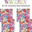 Waverly Shi Shi Impressionist Floral Indoor/Outdoor Print Fabric Tablecloth, Shabby Chic Multicolored Pastel Floral, Stain and Water Resistant Tablecloth, 52 Inch x 70 Inch Oblong/Rectangle