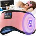 TOPOINT Sleep Mask Headphones Bluetooth 5.2 Wireless, Blackout Eye Mask for Women Men Sleeping Travel Meditation Gifts Cool Gadgets with Speakers Music,Microphone, Noise Canceling Ear Plugs, USB C