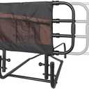Stander EZ Adjust Bed Rail, Adjustable Senior Bed Rail and Bed Assist Grab Bar for Elderly Adults with Organizer Pouch, Black