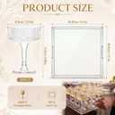 20 Pcs 7oz Plastic Champagne Tower with Acrylic Serving Tray