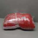 Cumule 3Pcs Valentine's Day Heart Pillows Ribbed Large Love Heart Pillows Red Ivory Pink Pillows for Valentines Day Living Room Bedroom Decor