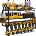 masadi Power Tool Organizer-7 Drill Holder Wall Mount, Garage Organization Storage, 3 Layer Heavy Duty Metal Power Tool Rack,Garage Tool Organizer with Screwdriver Plier Hammer Holder, Men Dad Gifts