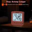 Geevon Smart Night Light Small Digital Alarm Clock with 2 Increasing Beep Alarm, Indoor Temperature, Battery Operated Travel Clock for Bedroom, Bedside, Desk(Pink)