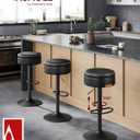 VASAGLE 360° Swivel Bar Stools Set of 4, Height Adjustable, with Storage, 16.1"D x 16.1"W x