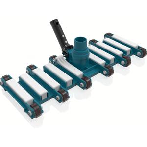 POOLWHALE 19" Professional Weighted Pool Vacuum Head with Wheels, Extra-Wide, Swivel Hose 1-1/2 or 2, Flexible Swivel Direction-Control Handle for Swimming Pools - Deep Cleaning on All Surfaces