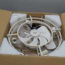 Garwarm Ceiling Fans with Lights and Remote,20 Inch Low Profile Flush Mount Ceiling Fan with Light for Bedroom,Kitchen(6 Speed,Timing)-White and Gold