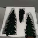 Velvet Christmas Tree Figurines Set of 3 - Tabletop Christmas Tree Figurine Decorations for Indoor Statues Decorative Fireplace Holiday Centerpieces Gifts(Green)