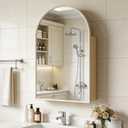 Arched Bathroom Medicine Cabinet Mirror Storage,NAT 24x36