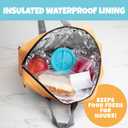 Kid's Insulated School Bus-Shaped Lunch Box w Strap- Keeps Food Hot or Cold For Hours- Reusable Bag Fits Ice Packs, Bento Containers, Thermoses Easily- Make Back to School Lunches Fun for Boys & Girls