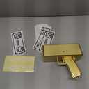 Alagoo Super Money Guns Paper Playing Spary Money Gun Make it Rain Toy Gun, Handheld Cash Gun Fake Bill Dispenser Money Shooter Toy(Metallic Gold)