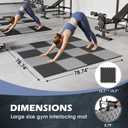 Reversible DualColor EVA Foam Gym Mats, 16 Tiles (20"x20"), TwoTone DoubleLayer Interlocking Puzzle Floor Tiles for Home Gym, Workout Room & Garage