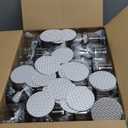 Mifoci 50 Pcs 9.5oz Clear Plastic Jars Containers Wide Mouth Food Storage Jar for Kitchen Dry Food Butter Honey Cosmetics Cream, Black and Brown (3.35''l x 2.56''h)