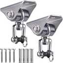 SELEWARE Anti-Squeaking Swing Hanger Stainless Steel Swing Set Hook Ceiling Mount Bracket for Hammock Chair Toddler Swing Yoga Swing Punching Bag 2 Packs