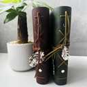 2-Piece Vintage Travel Journal Set, Travel Diary Notebooks with Refillable A6 Craft Paper and Zipper Card Holder