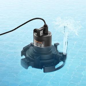 VEVOR Automatic Pool Cover Pump, 1/2 HP 1600 GPH, 120V Submersible Swimming Pool Cover Pump with 25 ft Power Cord, 25 ft Max Head Lift, Water Removal and Transfer Pump, for Pool Draining Hot Tubs