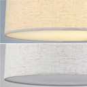 Luupyia 3-Lights Drum Ceiling Light Fixture 12.6 Inches, Vintage Unique Semi Flush Mount Ceiling Lighting with Fabric Drum Shade, Farmhouse Chandeliers for Bedroom, Hallway, Entry, Foyer E26 60W