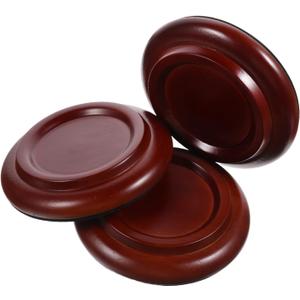 Toyvian 3pcs Grand Piano Caster Cup Noise Reduction Coasters Pads Design for Upright Pianos