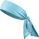 Headbands Tie on Headband for Women Men Running Athletic Hair Head Band Elastic Sports Sweat Basketball Sweatband Stetchy Yoga Workout Sweatbands Adjustable Non-Slip Moisture Wicking (Blue)