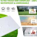10 Pack 17 x 12 Inches White Corrugated Plastic Sign Boards with Metal H-Stakes Waterproof, Double-Sided for Custom DIY Advertising, Yard Signs, Sales, Parties, and Events