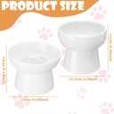 2 Pcs Cat Slow Feeder Bowl, Raised Ceramic Cat Slow Feeder Bowl, Elevated Cats Dog Food Bowls High Edge, Anti Vomiting for Pets Kitten Puppies Dry Wet Food and Water, Dishwasher Safe