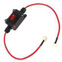 DC 12V Inline Cord Switch, DPST Dual Side Wiring Waterproof IP65 25A 12 Volt On/Off Power in Line Switch with 10AWG Copper Cable for ATV Battery Disconnect Automotive Marine Outdoor Light RV & DIY
