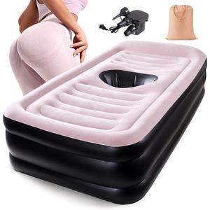 New Upgraded BBL Bed with Hole-Inflatable BBL Bed After Surgery,Brazilian Butt Lift Surgery Recovery Mattress with Carrying Bag & Air Pump(19.7 * 16.14In)
