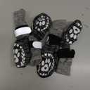 EXPAWLORER Dog Socks to Prevent Licking and Slipping, Summer Dog Shoes for Hot Pavement, Paw Protectors for Hardwood Floors Anti-Slip, Dog Booties for Small Medium Large Senior Dogs, Black Grey L