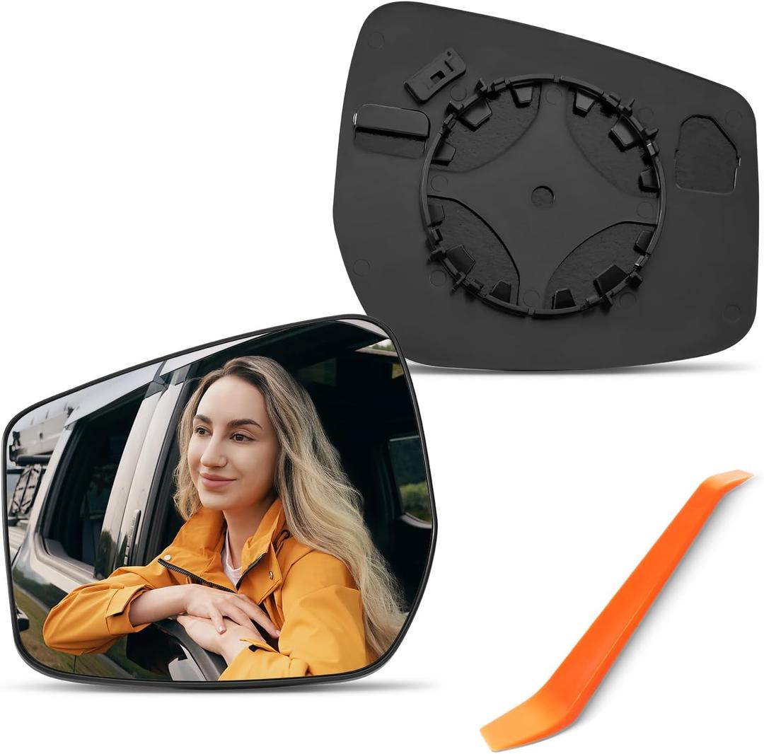 Driver Side Mirror Compatible with 2015 2016 2017 2018 2019 Nissan Versa, Left Side Mirrors Replacement Glass for Nissan Versa Note, No-Heated