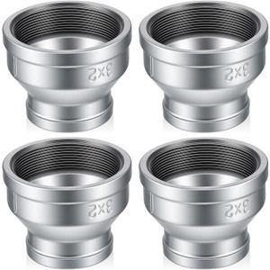 Cinnvoice 4 Pack 3" x 2" FNPT Galvanized Reducer, 300 PSI Pressure Rating for Plumbing, Industrial, and Fire Protection Systems