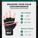Trideer Workout Gloves for Men, Weight Lifting Gloves with Wrist Wrap Support, Full Palm Protection & Extra Grips for Weightlifting, Exercise, Cross Training, Fitness, Pull-up, S