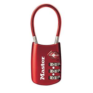 Master Lock 4688D Set Your Own Combination TSA Approved Luggage Lock, 2 Pack, Red