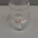 YANWE1 Ribbed Glass Vase, Flower Vase, Fluted Clear Vases for Flowers, Modern Vases for Living Room, Dining Table, Entryway, Shelf, Wedding, Office, Coffee Table, Birthday, 7.5 Inches